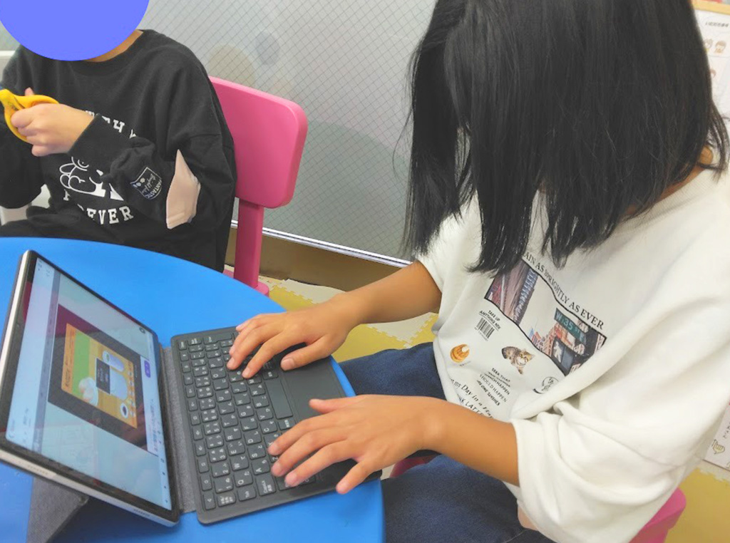 タイピング練習の様子