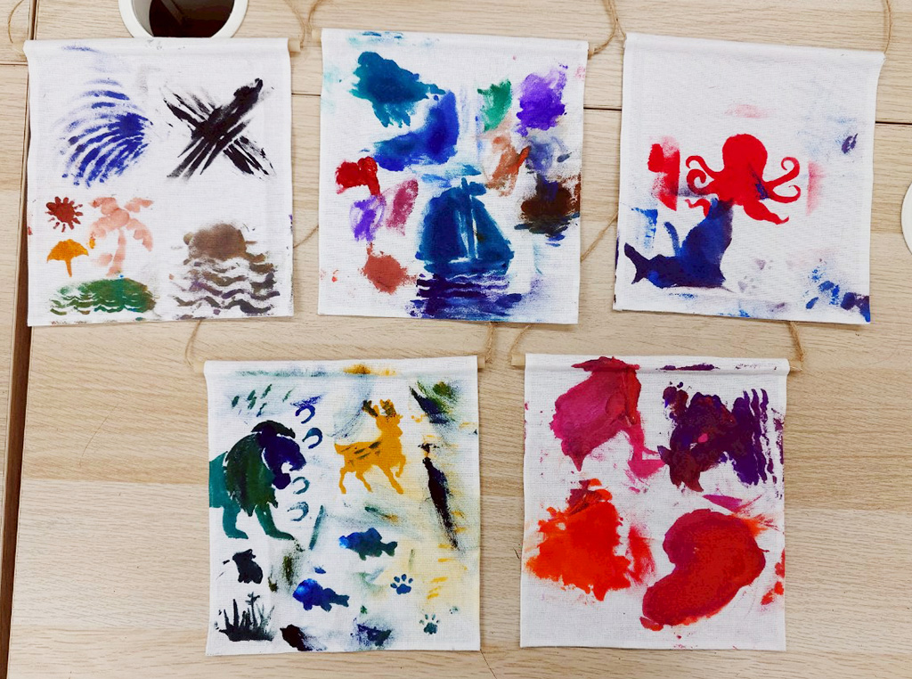 完成したタペストリー